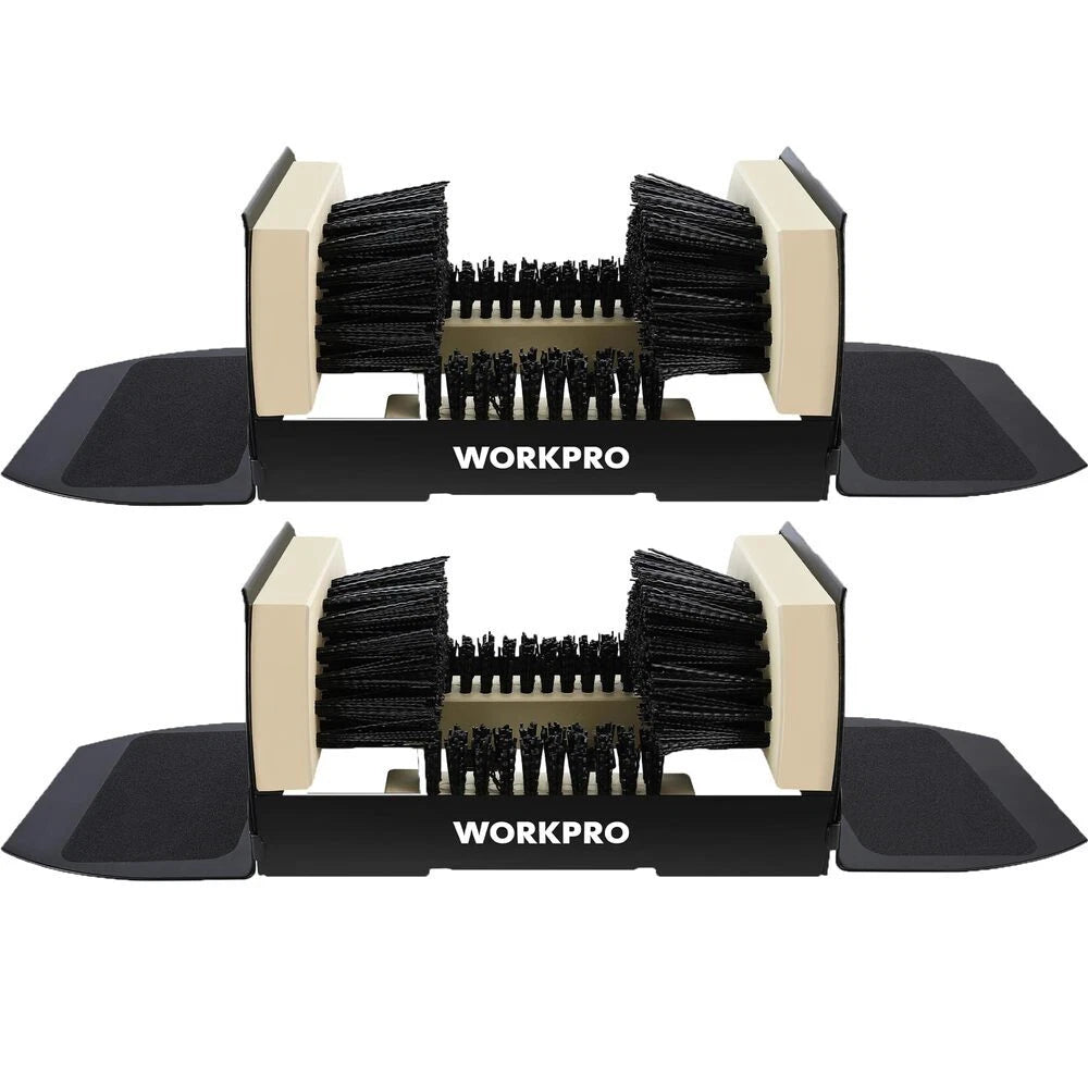 WORKPRO 2 PC Boot Scrubber Heavy Duty Boot Cleaning Scraper Brush Shoe Mud Clean