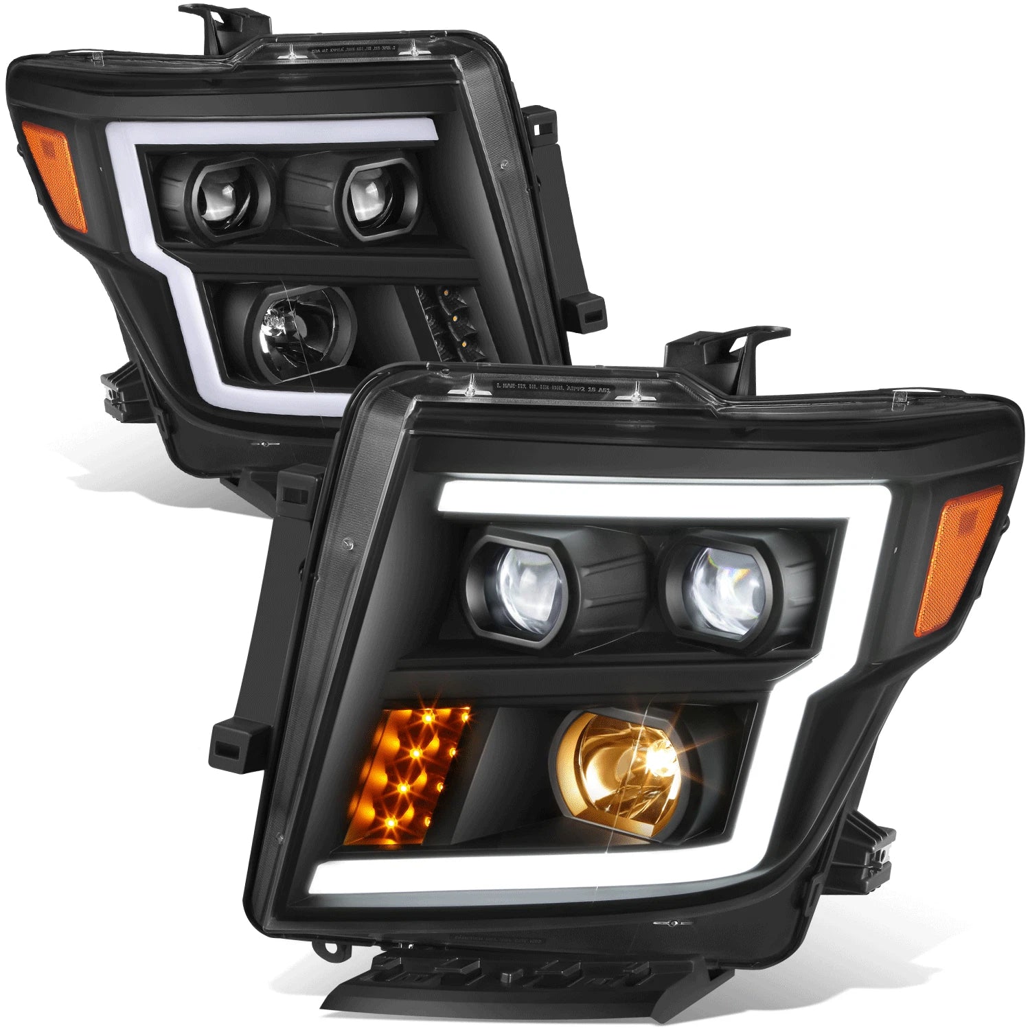 Fit 16-24 Nissan Titan Xd Black Housing Amber | Built Supply Co