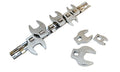 3/8" Dr Cr-v Flare Nut Crowfoot Wrench With Rail Set Imperial: