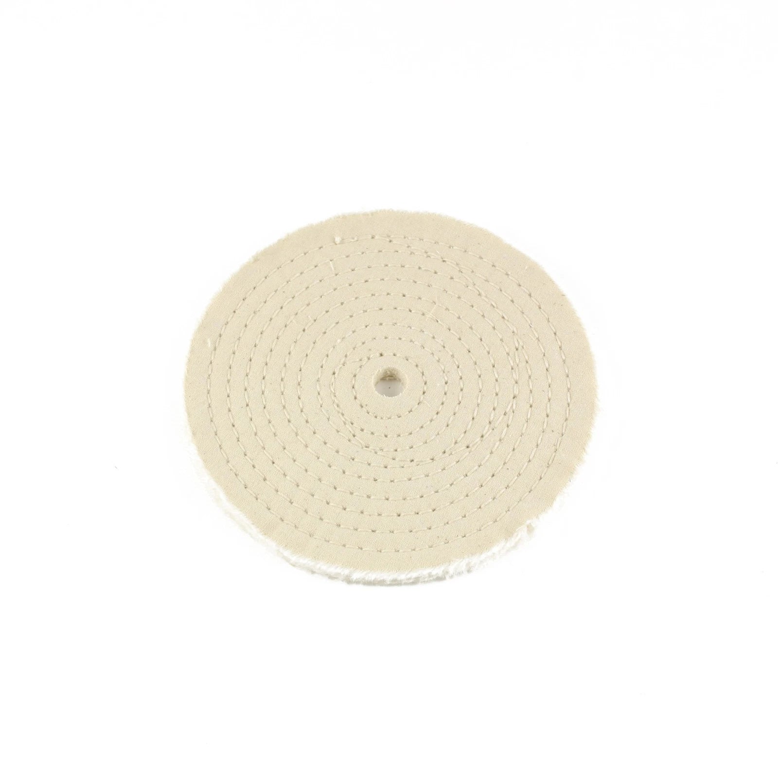 6" x 1/2" Arbor Hole - 20 Ply Spiral Sewn Polishing Muslin Cotton Buffing Wheel