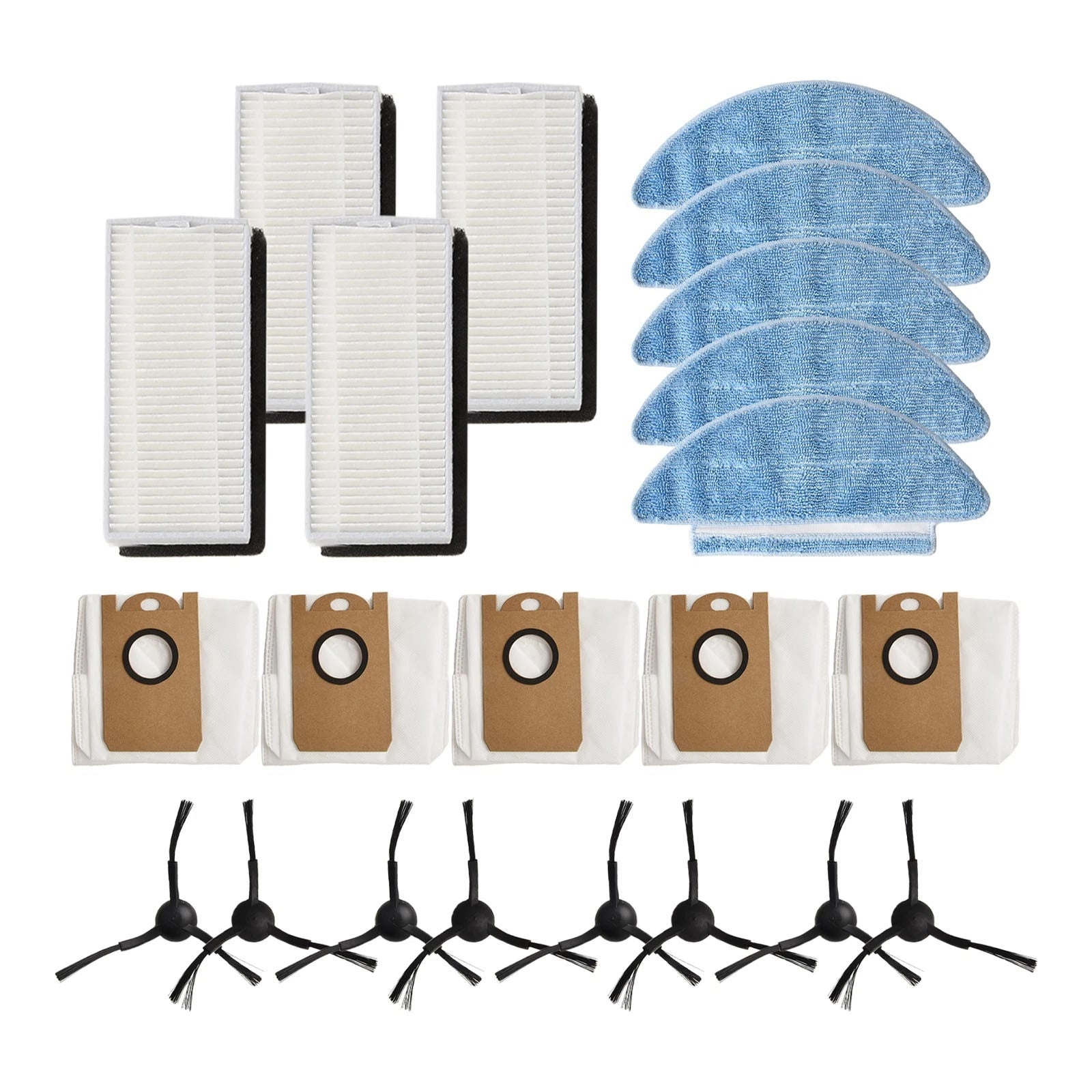 Dust Collection Kit With Filters And Mop Cloths For Medion X20 Sw