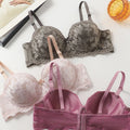 Polyester Half Cup Push Up Bra For Women Lace Comfort Underwear
