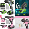 20V Cordless Drill Driver Kit with 3/8'' Keyless Chuck by Unbranded