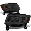 Fit 14-16 Jeep Grand Cherokee Smoked Housing Amber | Built Supply Co