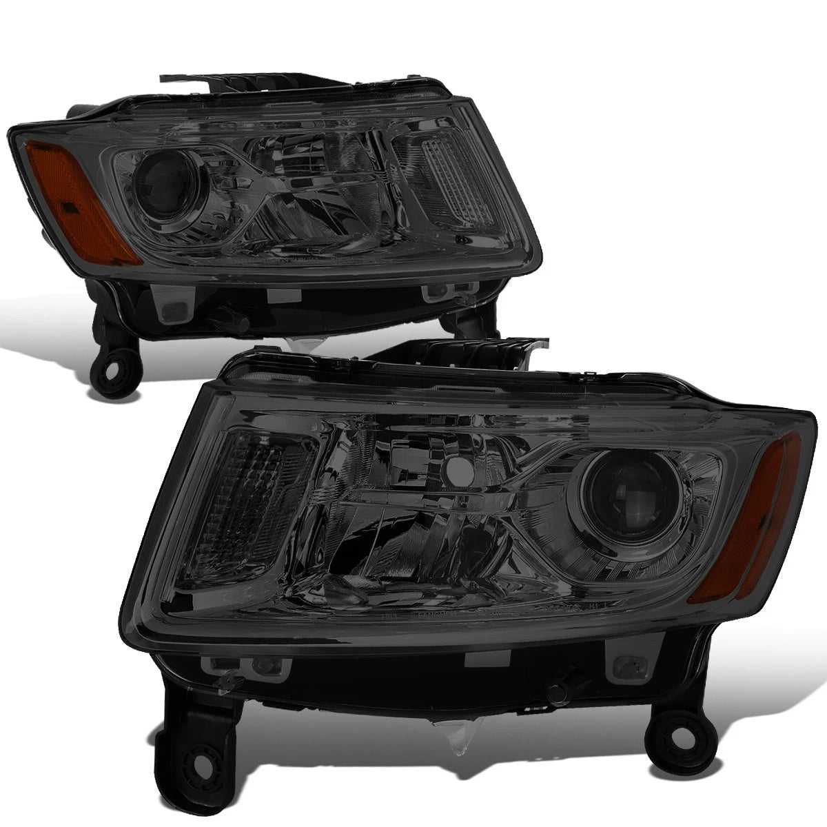 Fit 14-16 Jeep Grand Cherokee Smoked Housing Amber | Built Supply Co