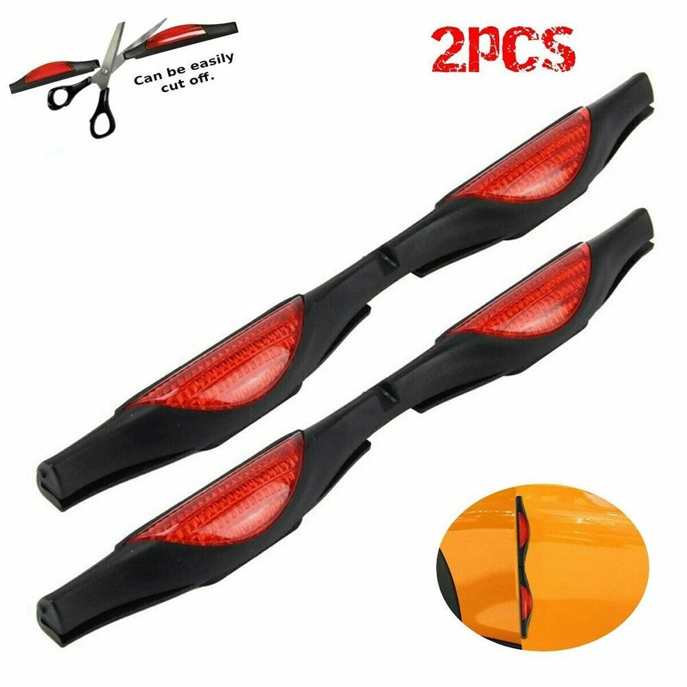 Your Red Car's Doors With Reflective Door Guards Easy Installation