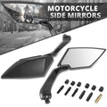 Fit Universal Naked Bike Black Convex Anti-glare Chrome Glass Side