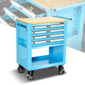 4 Drawers Roller Tool Chest Cabinet Wood Top Garage | Built Supply Co