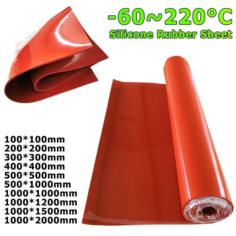 Red Soft Silicone Rubber Sheet High Temp Mat 100-2000mm