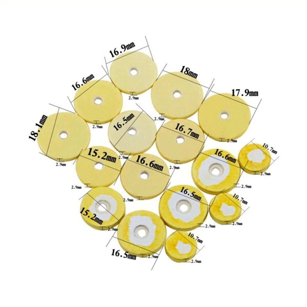 Professional Grade Yellow Flute Leather Pads Set Of 16 For Flawless
