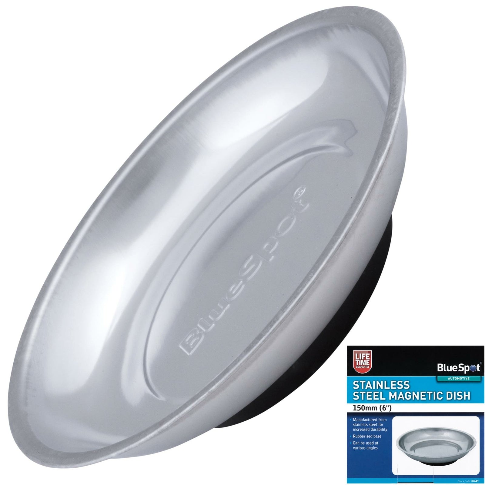BlueSpot 6" Magnetic Stainless Steel Round Dish Tray Holder Storage 150mmOpens i