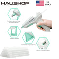 HAUSHOF 20W 120V Mini Hot Glue Gun Kit for Crafts & DIY w/20PCS Hot