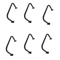 Set Of Black U-shaped Clothing Hangrail Rack Display Retail Store