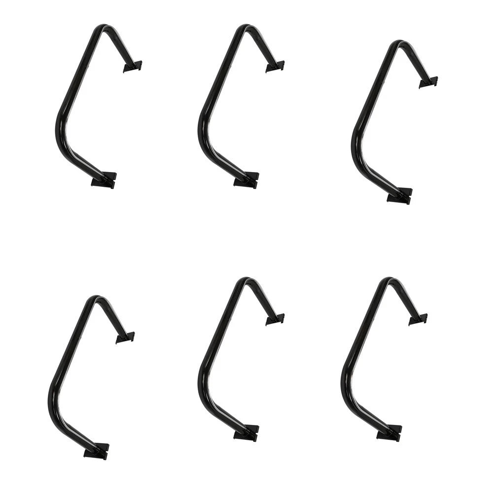 Set Of Black U-shaped Clothing Hangrail Rack Display Retail Store