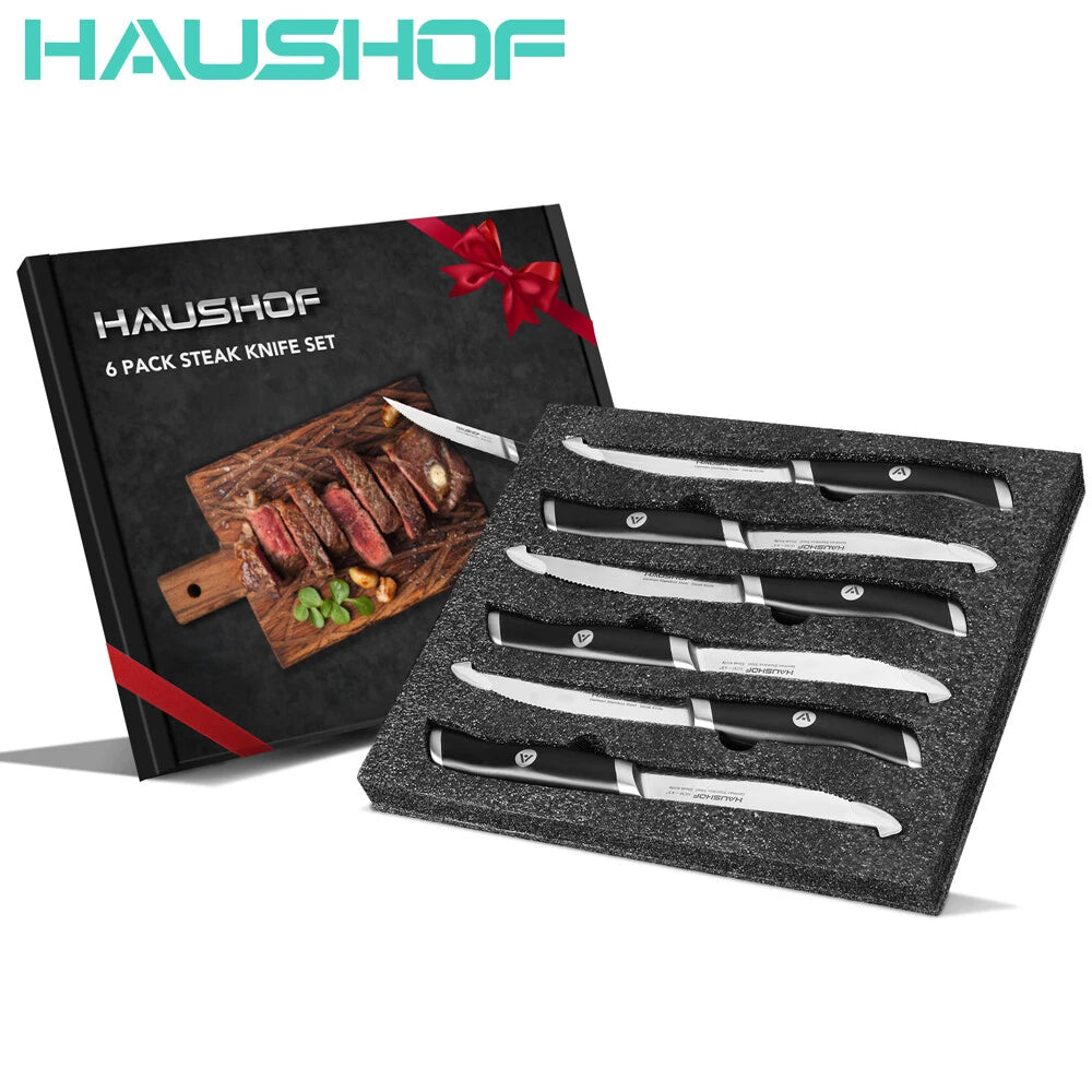 Haushof Steak Knives Set Serrated Steak Knife Set | Built Supply Co