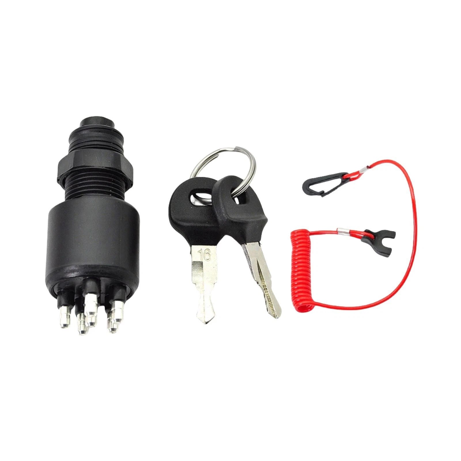 Durable Ignition Key Switch W/ Safety Lanyard Replacement Part For