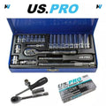 US PRO 24pc 1/4 Dr 6 Point Metric Socket Set 4 - 13mm 3253