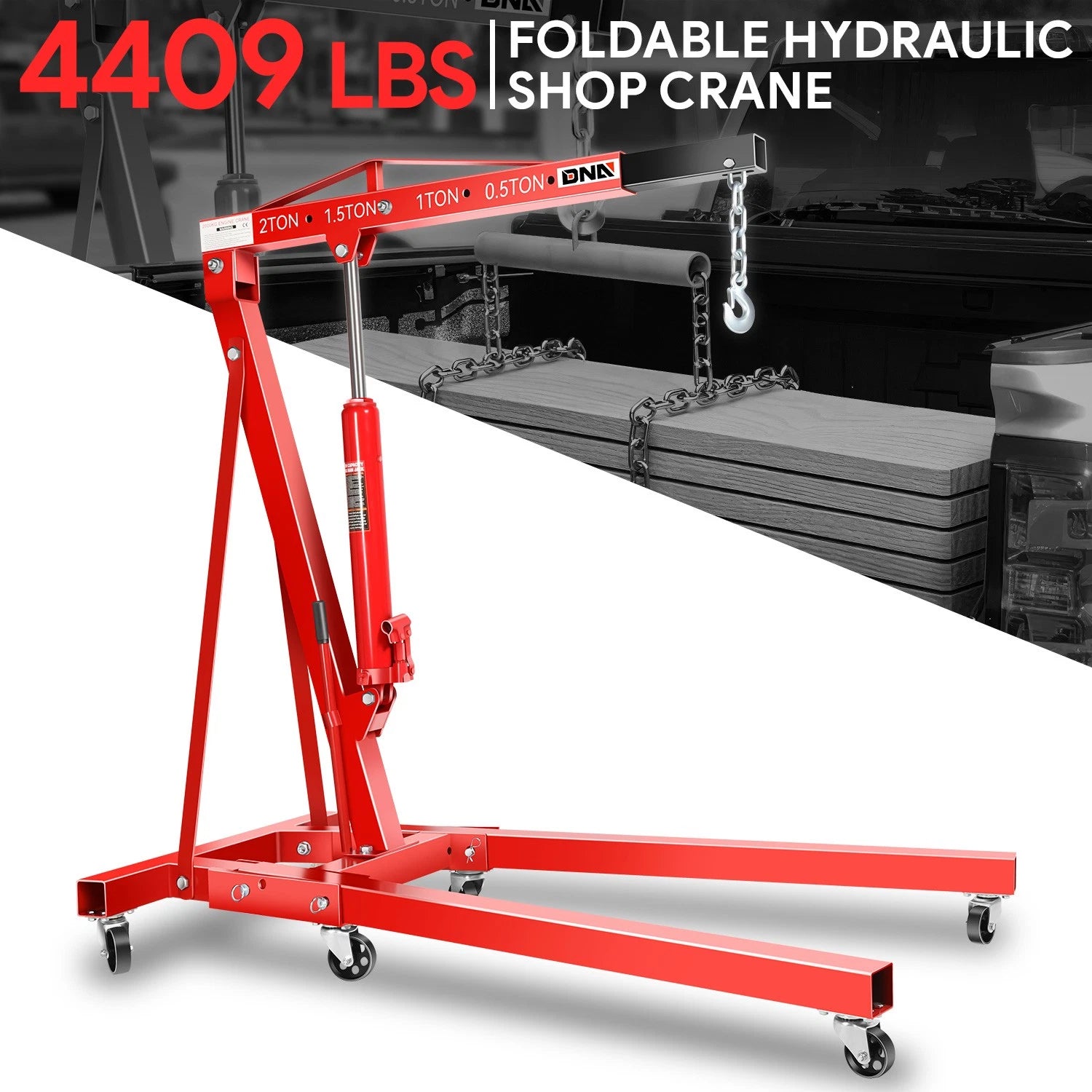 2 Ton Heavy Duty Engine Motor Hoist Leveler Cherry | Built Supply Co