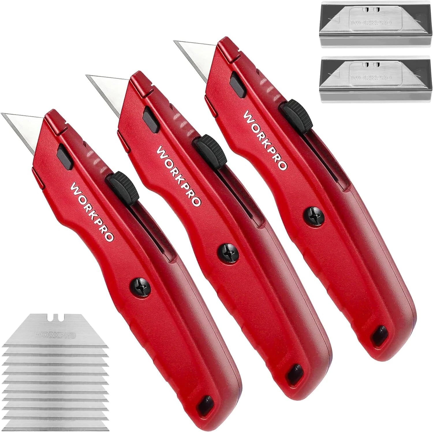 Workpro // Utility Knife W/extra Blades Quick Change Blade Razor Knife