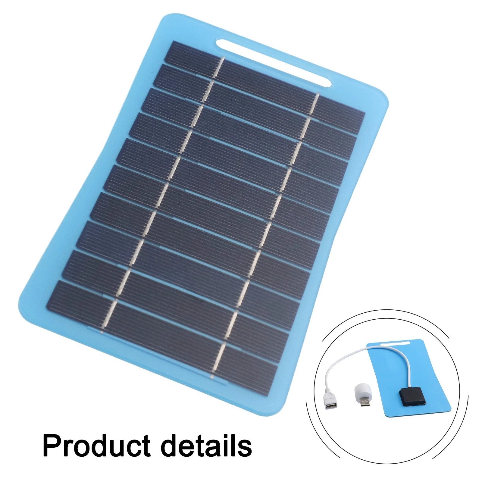 Compact 5W 5V Solar Panel Charger With Usb For Outdoor Portable