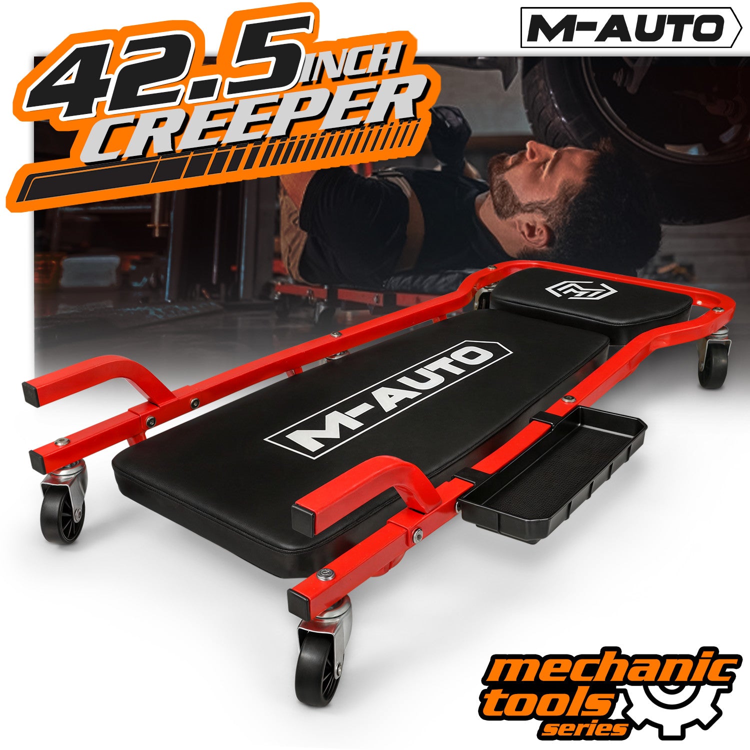 Rolling Padded Low Profile Creeper for Garage Work