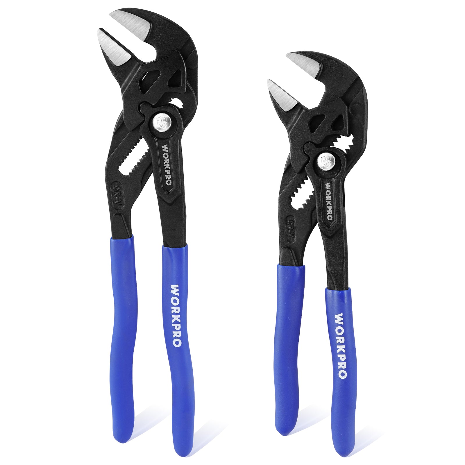 WORKPRO Pliers Wrench Set, 7&10-Inch CR-V Construction Wrench Pliers Groove Lock