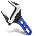 WORKPRO 6-Inch Stubby Adjustable Wrench 1.5-Inch Wide Jaw Metric/SAE