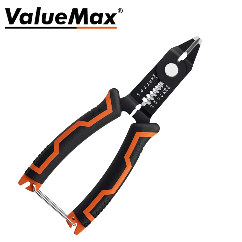Valuemax 6" Wire Stripper Cutter 10-22awg Wire Stripper Flush Cutter