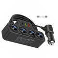 7-in-1 4-way Car Cigarette Lighter Splitter Usb Fast Charger Power