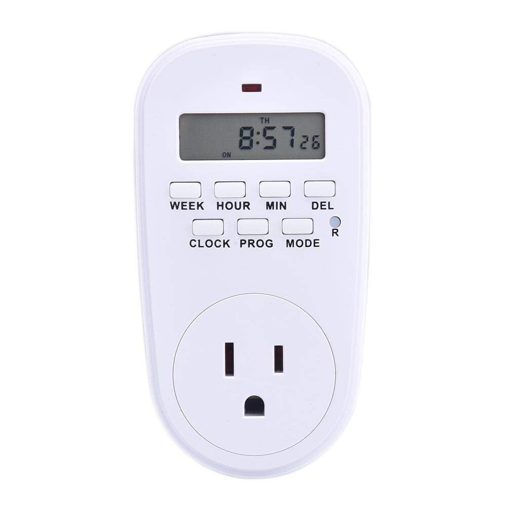 7 Day Digital Timer Wall Plug Socket Control by Unbranded