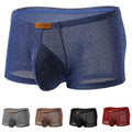 Men's Polyester Spandex Boxer Shorts Breathable Mesh With U Pouch