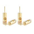 Gold Plating Protection Pin Speaker Audio Cable Banana Plug Connector