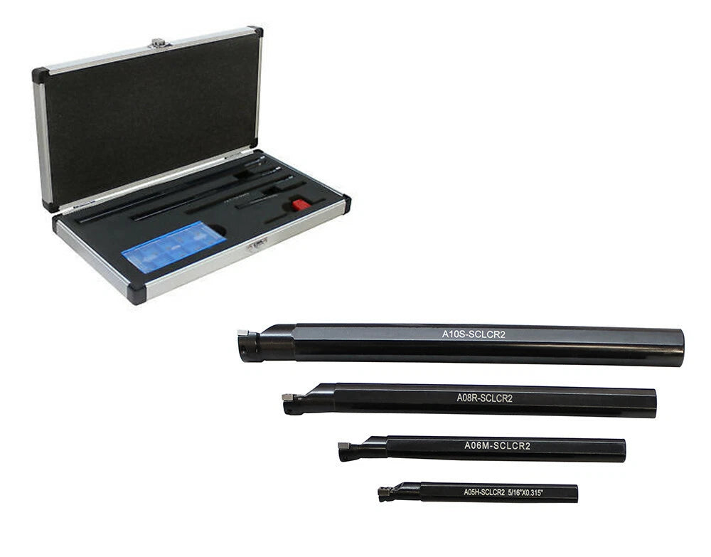 Set Of Sclr Boring Bar 5/16 In, 3/8 In, 1/2 In, 5/8 In With 14 Ccmt