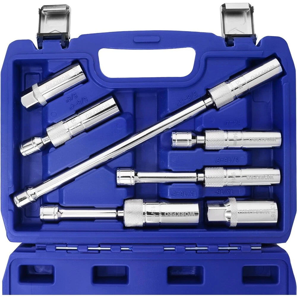 Magnetic Swivel Spark Plug Socket Set Thin Wall Socket Extension 3/8"