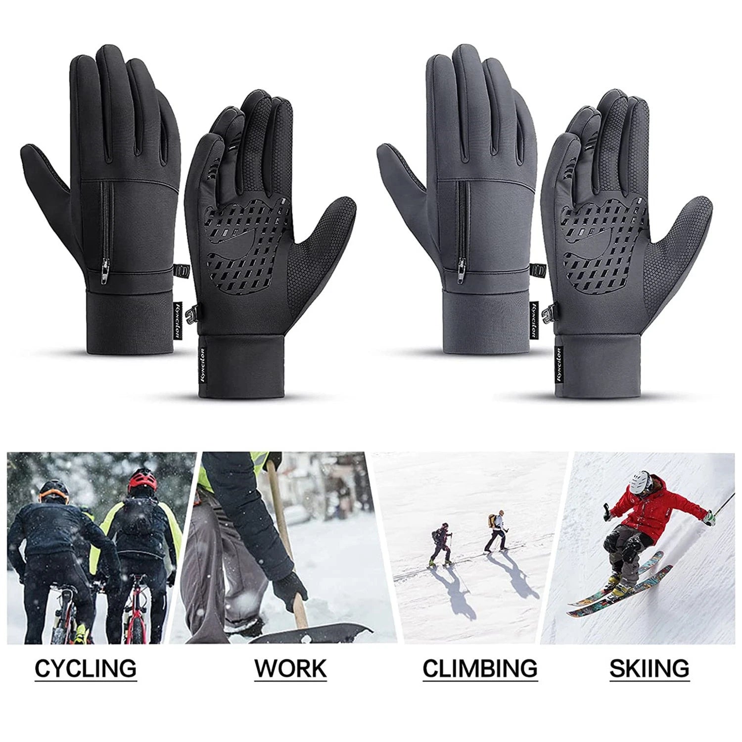 M-xl Winter Warm Gloves Windproof Touch Screen Waterproof Driving