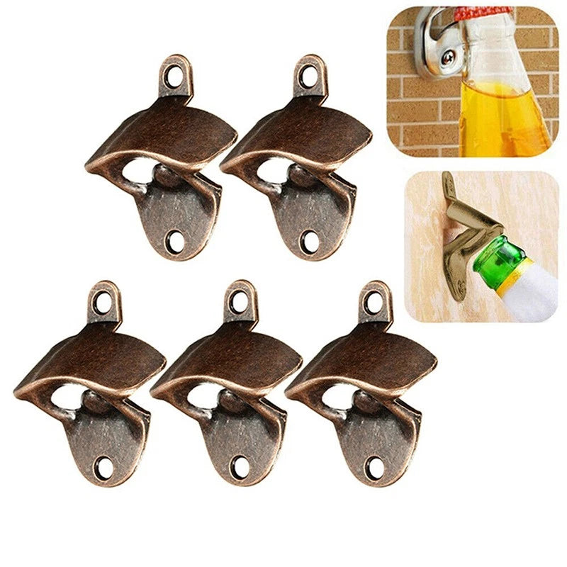 10*bottle Opener Open Here Beer Iron Cast Wall Mount Cap Bar Pub