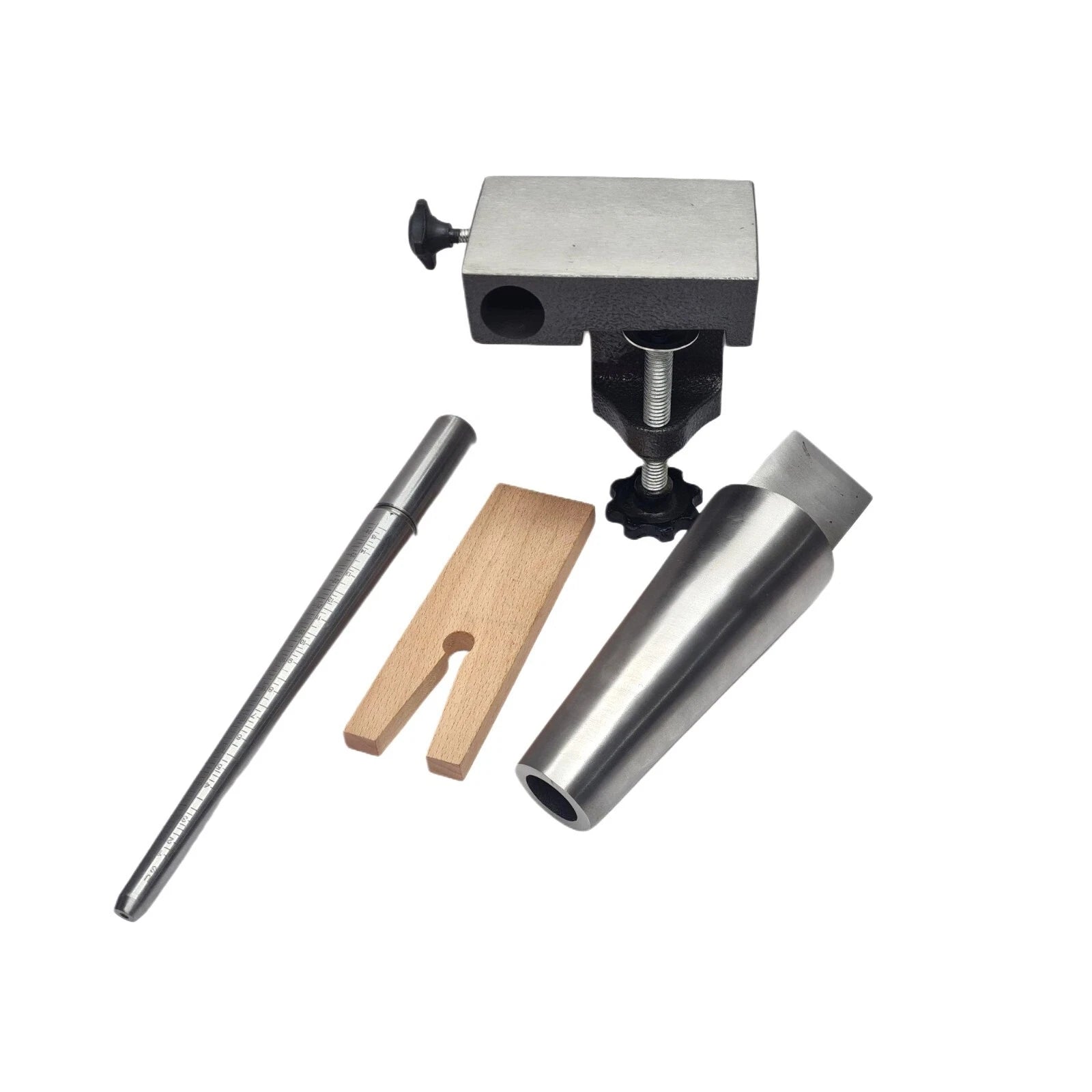 Bench Anvil Combo Kit With Round Bracelet And Ring Mandrel And V Slot