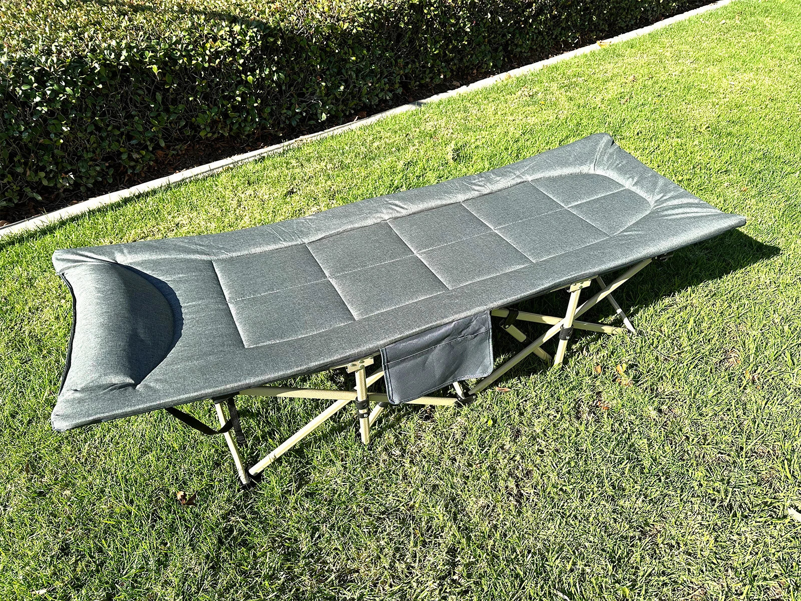 Tent Camping Cot Portable Foldable Sleeping Bed Cushion & Pillow