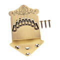 Metal Bronze 8-string Mandolin Tailpiece Feather Pattern Instrument