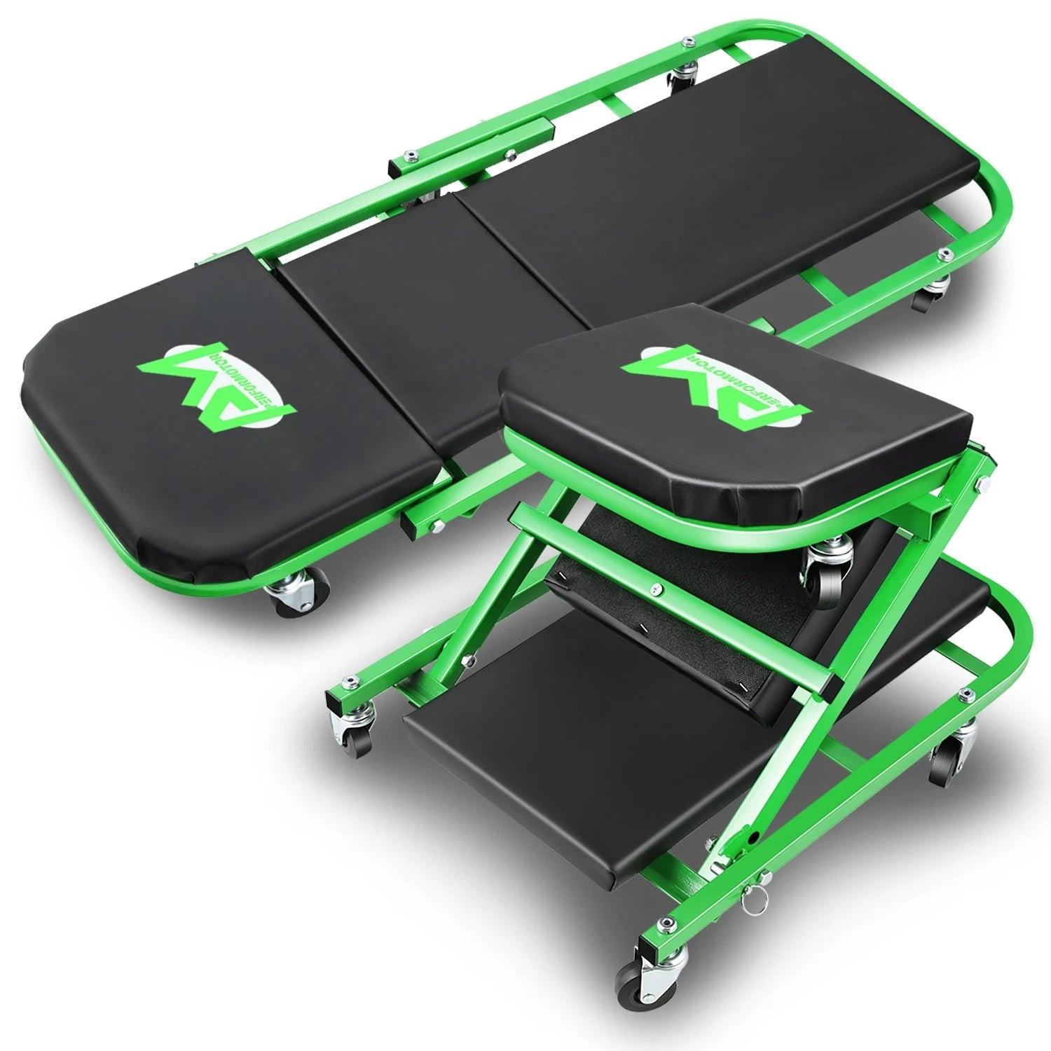 40"x 4.7"x 17.3" 330lbs Capacity Z-shaped Foldable Green 2-in-1