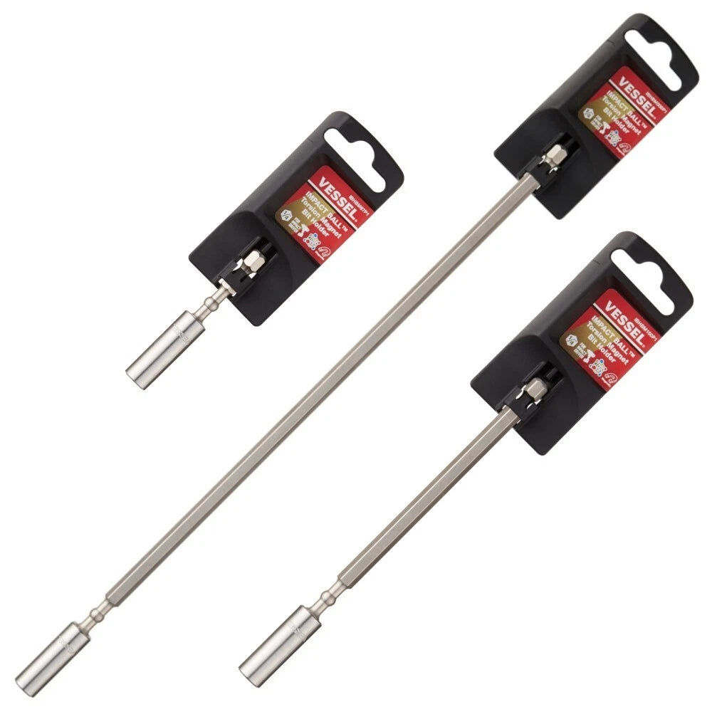 Vessel Magnetic 1/4" Bit Holder Extension Set 12" 6" 2.5" Impact