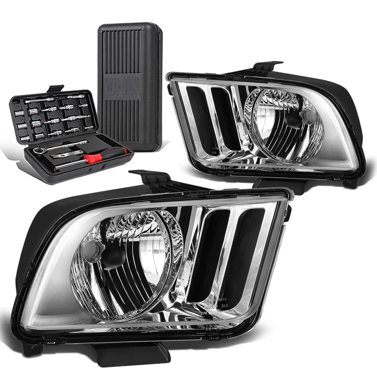 For 2005-2009 Ford Mustang Pair Chrome/clear Corner | Built Supply Co