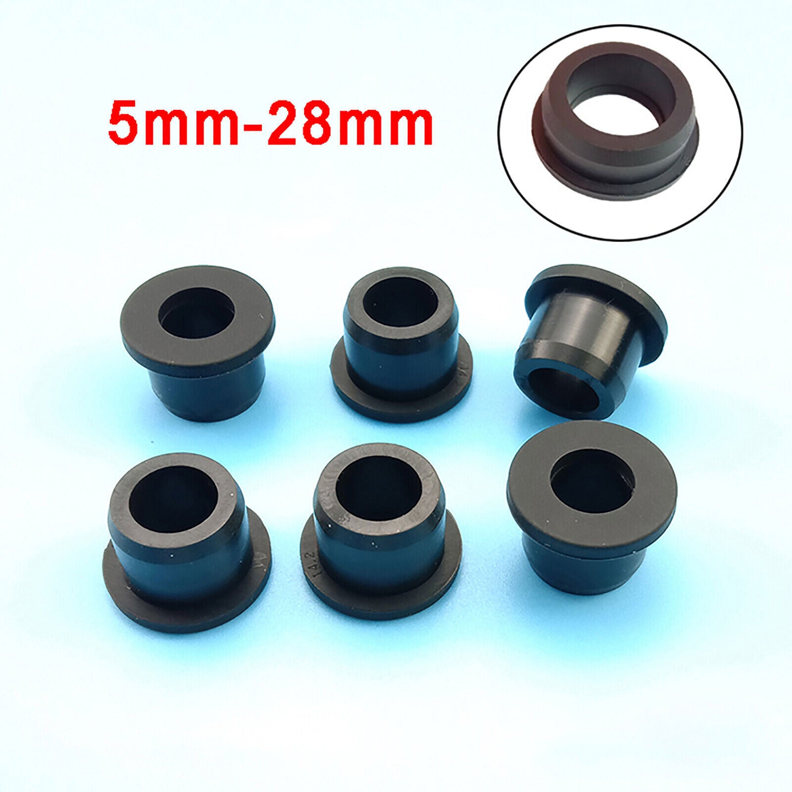 Silicone Rubber Grommet 5mm to 28mm