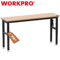 Workpro 72" Adjustable Workbench Garage Workbench Power Outlets