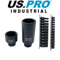 Us Pro 1/4" Drive Deep & Shallow Impact Socket Sets 6pt Hex Sockets