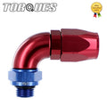 AN-8 JIC 90 Degree ULTRAFLOW Swivel Seal Hose Fitting by Unbranded