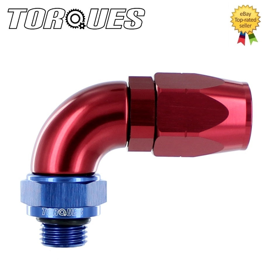 AN-8 JIC 90 Degree ULTRAFLOW Swivel Seal Hose Fitting by Unbranded