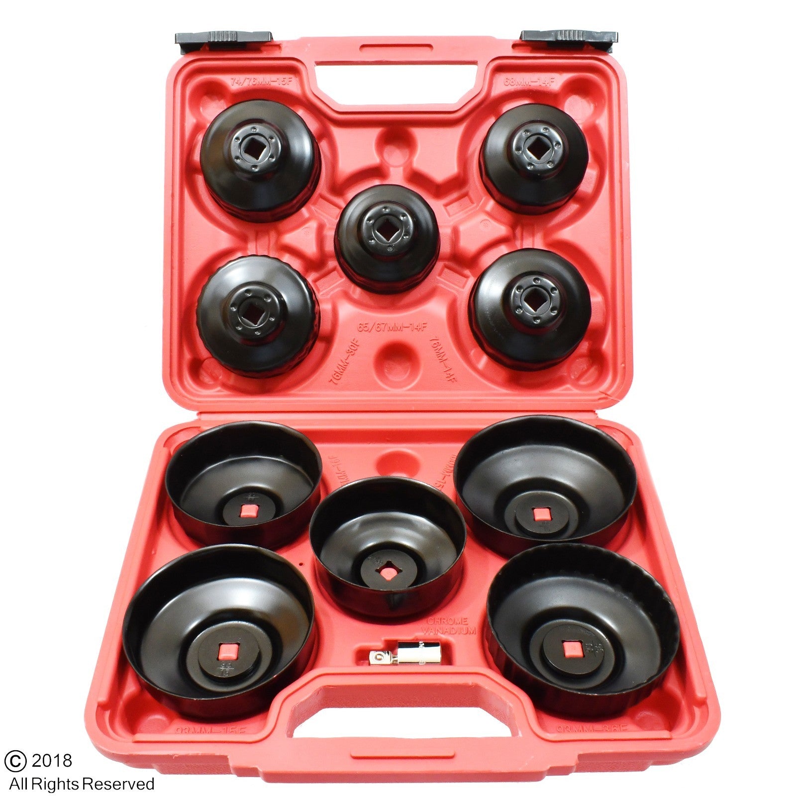 11pc Oil Filter Cap Wrench Socket Set