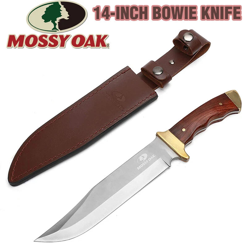 Mossy Oak 14" Full Tang Survival Hunting Knife Fixed Blade Tactical