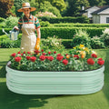 Workpro 4x2x1ft Galvanized Raised Garden Bed Safe Edge Rust Corrosion